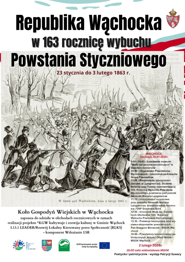 Uroczystości 163 rocznicy wybuchu Powstania Styczniowego 1863 r.