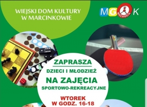 WDK w Marcinkowie - zajęcia sportowo-rekreacyjne